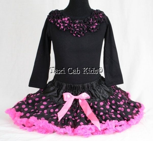 Minnie Mouse Tutu Pettiskirt Outfit * New * Inc Shirt w Hot Pink Polka 