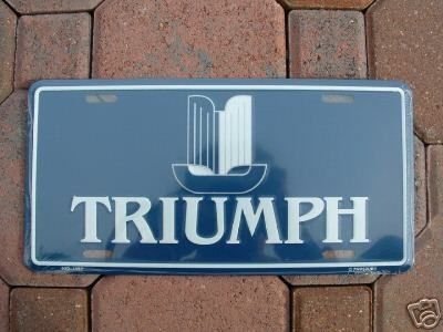 TRIUMPH SPITFIRE TR2 TR3 TR4 TR6 LICENSE PLATE TAG  