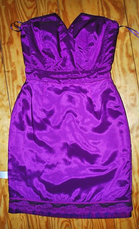 Trina Turk Brazilia Strapless Orchid Silk Dress NEW  