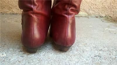 80s Vintage Aigner Riding Boots Cordovan Leather 8.5 9  