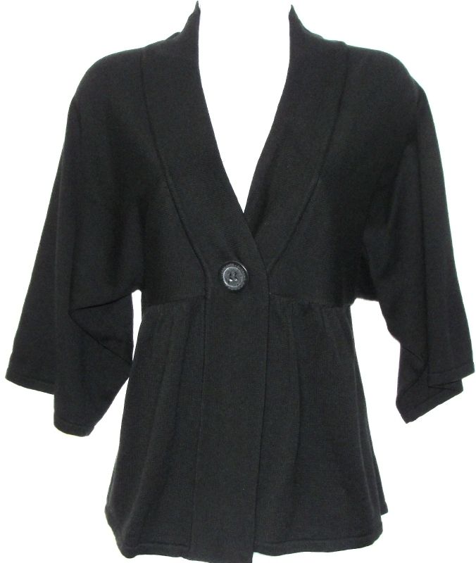 NWT Du Jour Trapeze Knit Jacket BLACK/XS  