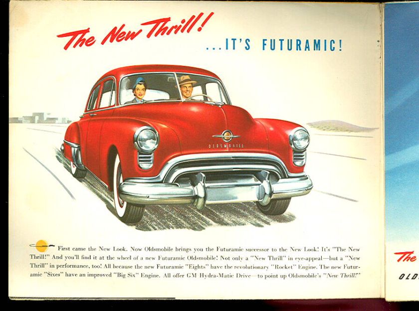 1949 FUTURAMIC OLDSMOBILE Brochure 24x40  76~88~98 Fair  