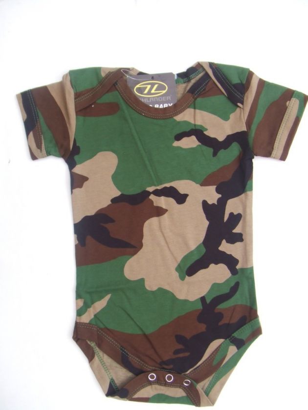 BRITISH ARMY DPM CAMO BABY ROMPER T SHIRT camouflage  