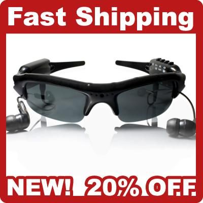 Anti UV Hidden DVR/ Sunglasses in US Version 2G Black  