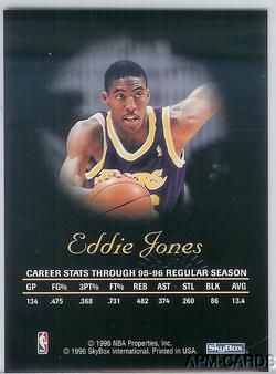 EDDIE JONES 1996 97 FLEER SKYBOX AUTOGRAPHICS ~TEMPLE OWLS~ AUTO 