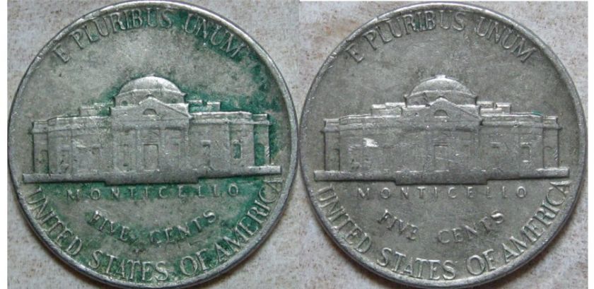 SOME BEFORE AND AFTER PICTURES OF COINS CONSERVED WITH VERDI CARE™