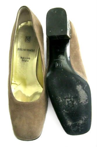 Bruno Magli Taupe Suede Pumps / Shoes sz 7 B  