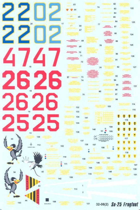 Authentic Decals 1/32 SUKHOI Su 25 FROGFOOT  