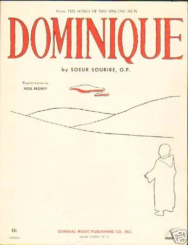 Dominique 1963 The SINGING NUN Sourire Sheet Music   