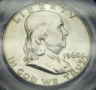 1960 BEN FRANKLIN HALF DOLLAR PCGS MS64 FBL FREE S&H  