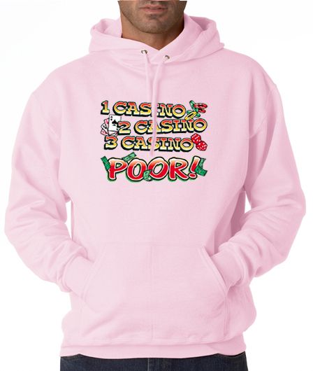 Three Casino Poor Funny 50/50 Pullover Hoodie  