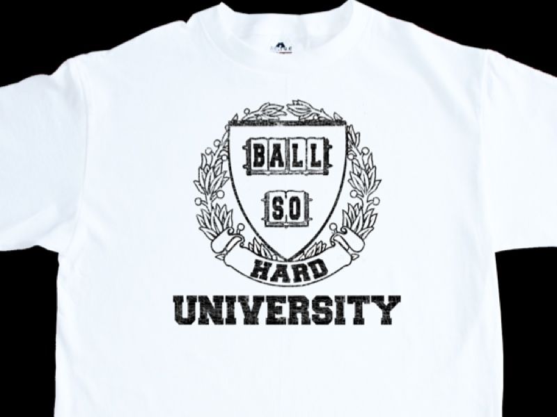 BALL SO HARD UNIVERSITY SIZE XL WHITE DJ T SHIRT SUGGS  