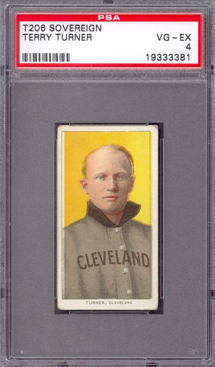 T206 Terry Turner Cleveland PSA 4 Sovereign Back *288695  