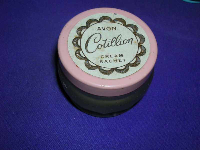 AVON COTILLION EMPTY CREAM PERFUME JAR p33  