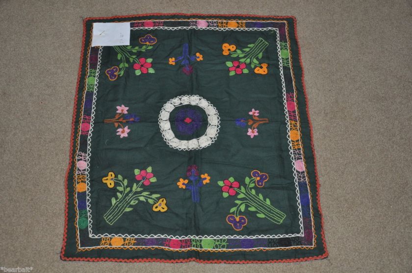   Suzani Hand Embroidered Wall Hanging Uzbek Textile Quilt Fabric ATS 29