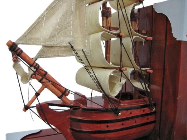 Pair Of Wooden Nautical Tall Ship Bookends Book Ends  