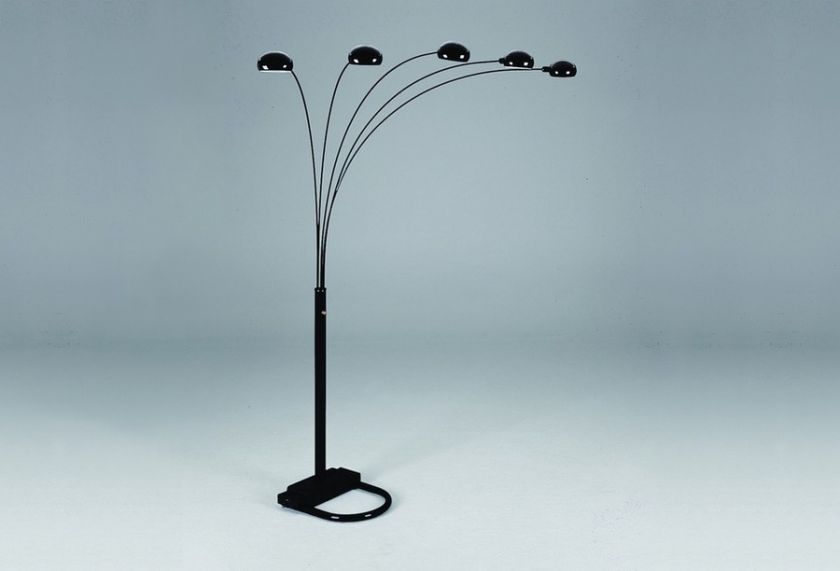 Black Peacock Floor Lamp 82h by Crown Mark #4888B BK  