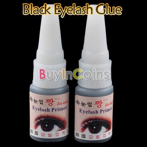 Black False Eyelash Eye Lashes Extension Adhesive Long Lasting Gentle 