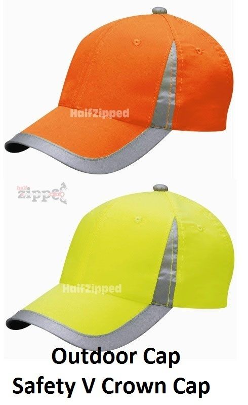 Outdoor Cap Safety Blaze Orange Neon Yellow Hat SAF100  