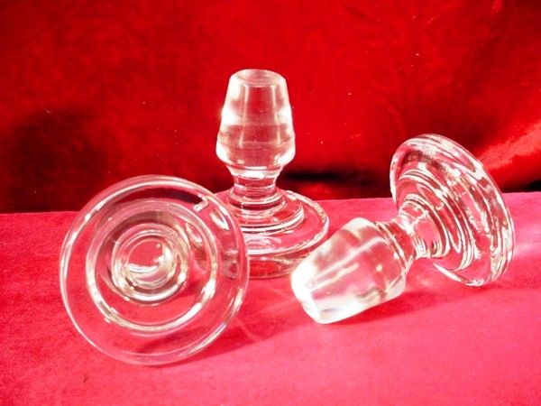 Lot Vintage BLOCK CRYSTAL DECANTER BOTTLE STOPPERS Krosno Polished 