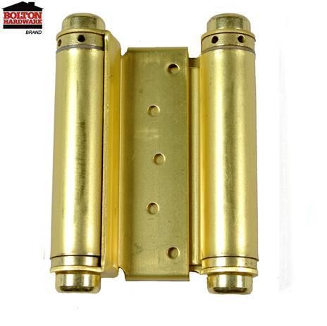 BOLTON 6 Satin Brass Double Spring Door Hinge Bommer Type Saloon FREE 