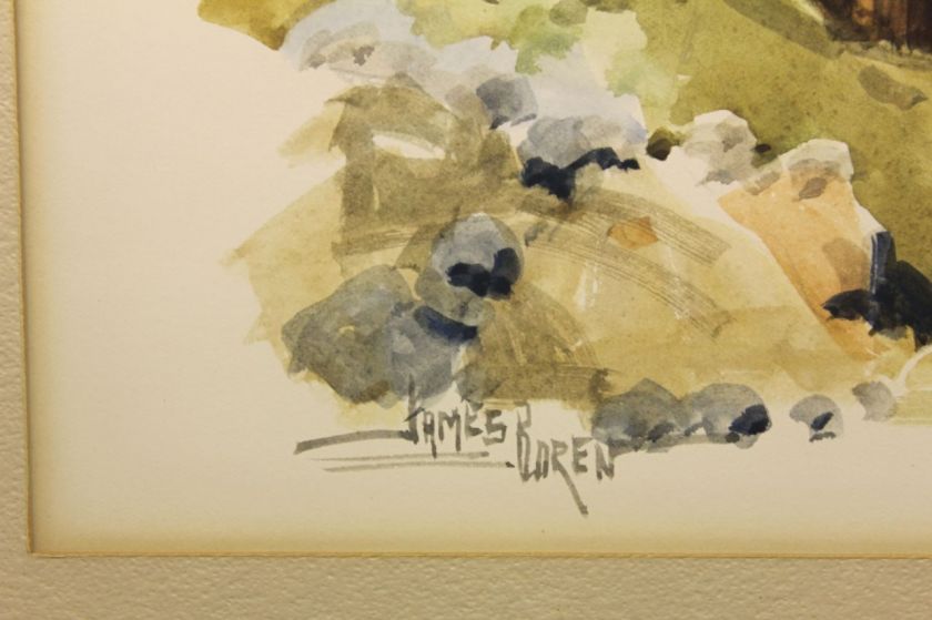 James Boren (1920 1990) Original Watercolor Painting  