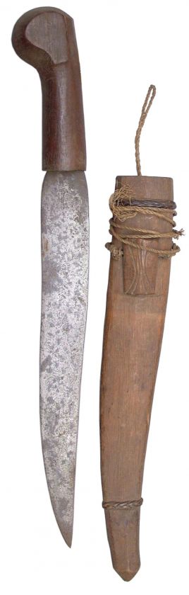 ANTIQUE PHILIPPINE SHEATH KNIFE OR SHORT SWORD  