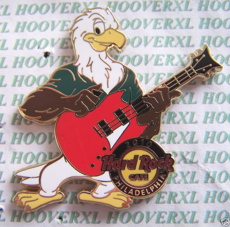 HARD ROCK PHILADELPHIA EAGLES SWOOP MASCOT PIN 2010  