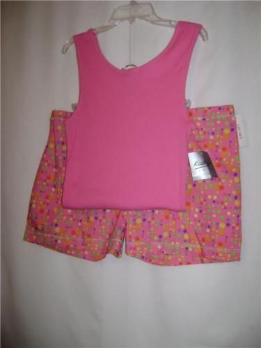 Ladies Boxer Shorts+Tank Top Pajamas Kathryn L NWT  