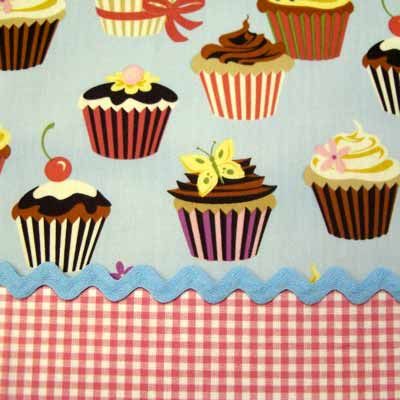 Dessert~CUPCAKES~BLUE~Cupcake Quilt Fabric /Yd.  