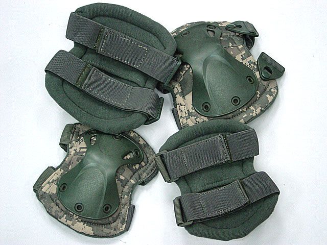 SWAT X Cap Airsoft Knee & Elbow Pads Digital ACU Camo  