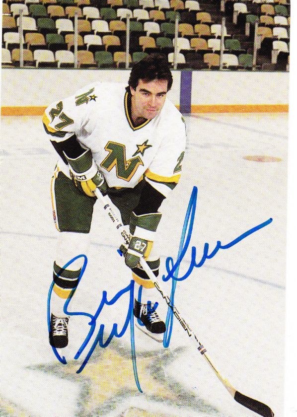 Minnesota North Stars Brian MacLellan Signed Postcard  