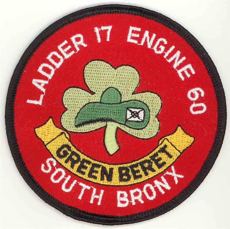   City Patch Ladder 17 Eng 60 South Bronx Irish Fire Deptatment  