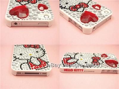 Hello Kitty Bling Crystal Rhinestone iPhone 4 Case NEW  