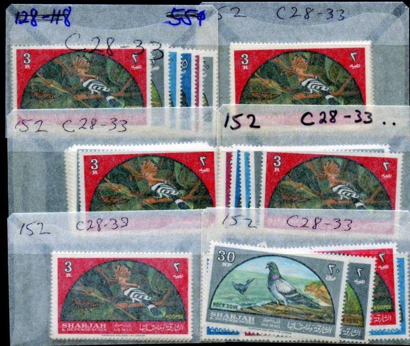 Sharjah Stamps # C28 33 VF OG NH (6) Sets As A Lot  