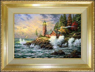   Courage 24x36 S/N Framed Limited Thomas Kinkade Canvas Oil Paintings