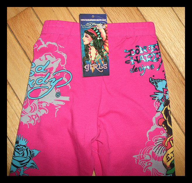 NWT Girls ED HARDY Leggings Tights Pants M 10 New  