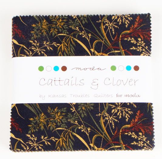 MODA FABRIC CATTAILS & CLOVER BY KANSAS TROUBLES CHARM PACK  