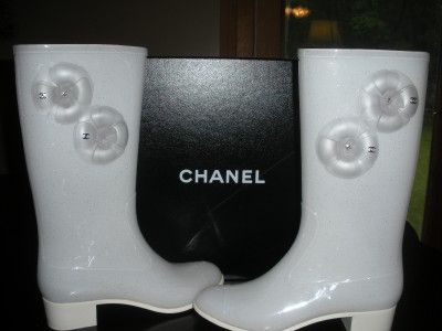 AUTH NIB CHANEL CC CAMELLIA BOOTS 37 & 38 SALE  