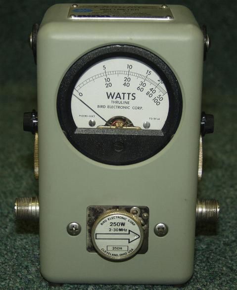   Thruline 43 Wattmeter (3) HF/VHF Slugs Excellent Condition  