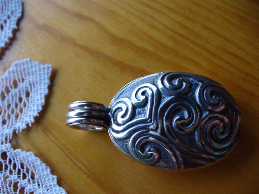 Silpada Retired Oxidized Sterling Silver Locket Pendant  