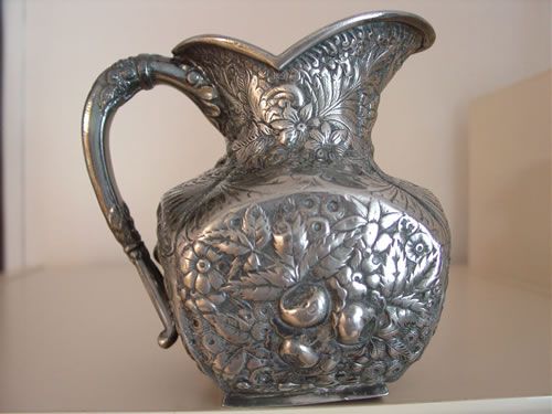 Antique Silver Pitcher Barbour Bros Co 982 Quadruple Silverplate 