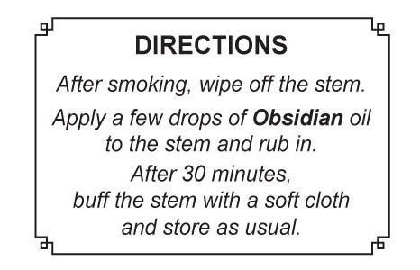 Obsidian Pipe Stem Oil   Keep your stems looking great  