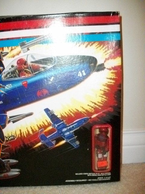 GI Joe 1984 Cobra RATTLER Ground Attack Jet Vehicle with WILD WEASEL 