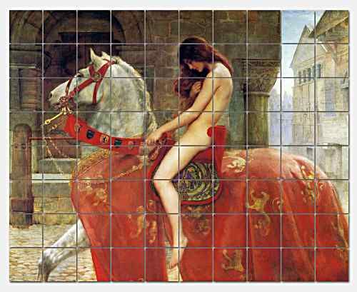 Lady Godiva by John Collier   this beautiful mural is composed of 