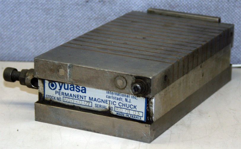 Yuasa Intl 600 007 Permanent Magnetic Chuck 4” x 7”  