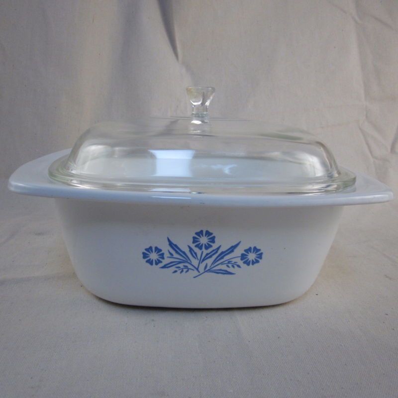 Corning Ware Dutch Oven 4 Quart White Cornflower  