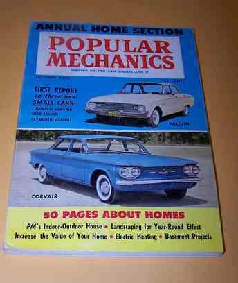 POPULAR MECHANICS Oct 1959 * CORVAIR & FALCON reports  