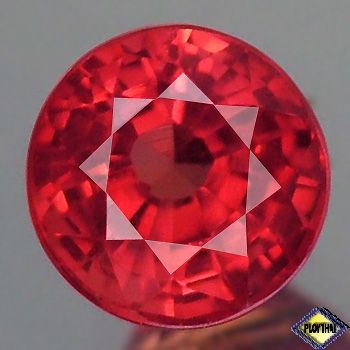 EXCEPTIONAL VVS TOP ROUND VIVID FIERY RED RUBY NATURAL  