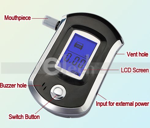 New Digital Breath Alcohol Tester LCD Blow Breathalyzer Analyzer 